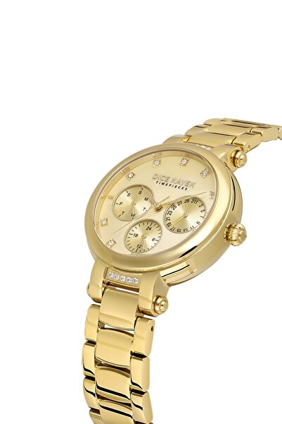 Dice Kayek Dk.1.Ag1403.05 Functions Active 5 Atm Water Resistant Gold Color Women Wristwatch