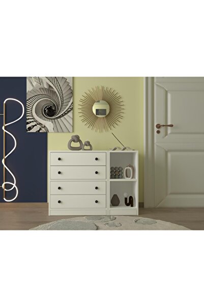 nettrends.net the new trend of shopping Modüler 4 Çekmeceli Şifonyer Açık Raf...