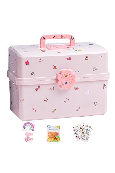 Generic Brand Hair Accessories Organizer - Pink Jewelry Box for Girls | Acces...