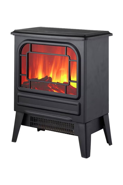 Without a mark مدفأة ديكور LED مع حطب محترق، عرض 1950 وات GVCHT-225 أسود