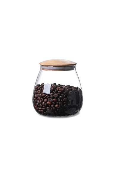 Generic Clear Glass Storage Canister Holder, 400 ML/13 FL OZ Glass Food Stora...