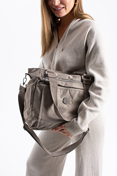 Çanta Trend Жіноча велика сумка з 4 відділеннями, водостійка, з парашутного полотна, з ременями через плече та на плечі