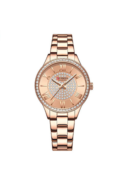 Curren Ceas de damă Roze - Elegant, cu mecanism cu cuarț și brățară metalică de lux