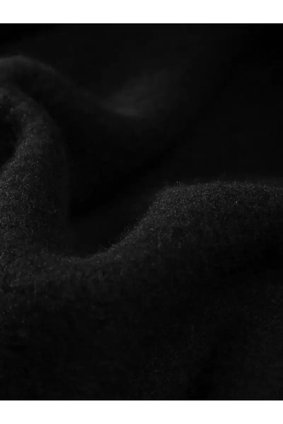 Pink Sky Women's Cat Ramen Printed Black Oversized Sweatshirt Dress