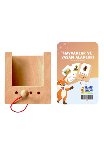 Hayvanlar ve Yaşam Alanları - Tekli Puncho 3-4 Yaş Dikkat ve Zeka Geliştirme Seti