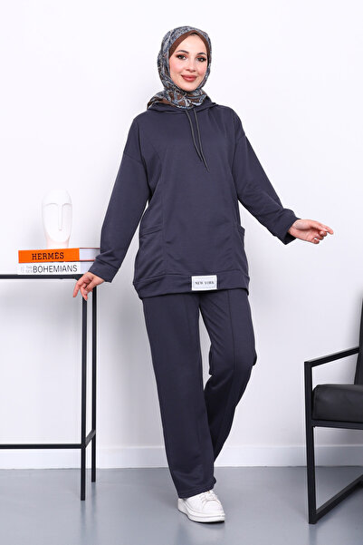 İmajButik Smoked Front Label Two-Thread Hijab Set