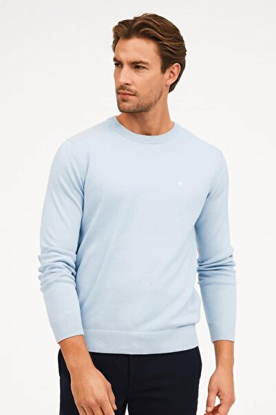 Markova Bisiklet Yaka Pamuk Uzun Kollu Erkek Triko Rahat Günlük Kombinlere Uygun Kazak 3912