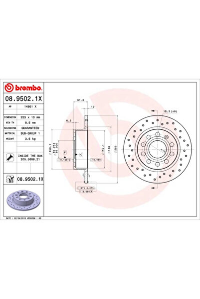 Brembo Disc Frana Audi A3 Seat Leon
