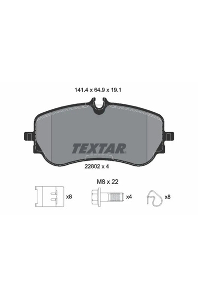 TEXTAR Set Placute Frana Frana Disc Man Tge Bus/Tge Caroserie/Tge Platou / Sa...