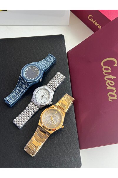 catera مجموعة مكونة من 3 ساعات رجالية ماركة كاتيرا