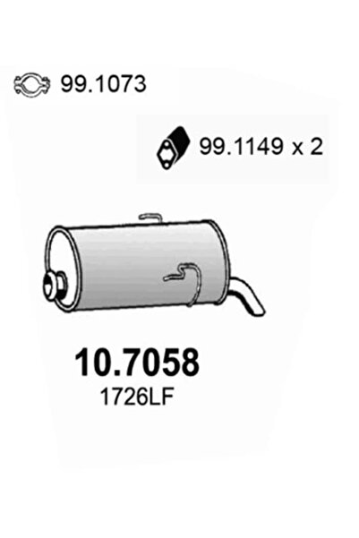 ASSO Toba Esapament Finala Citroen Saxo Peugeot 106 2
