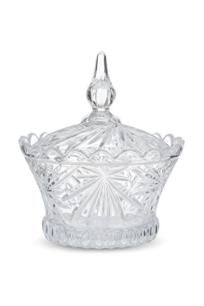 Generic Fitto Glass Candy Jar Transparent with Lid for Kitchen Storage and De...