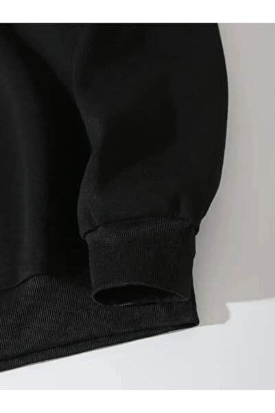 Pink Sky Φούτερ με μαύρο φλις με γράμματα Balance