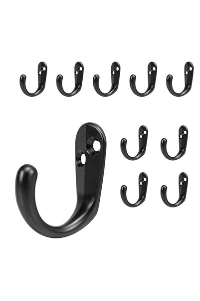 Generic NearMoon Coat Hooks Wall Mounted - Heavy Duty Metal Single Prong Robe...