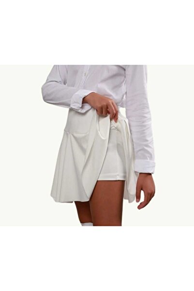Terry BEYAZ ŞORT ETEK