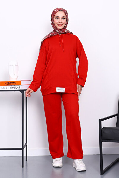 İmajButik Κόκκινο Σετ Τσαντάκι με δύο κλωστές και ετικέτα στο μπροστινό μέρος