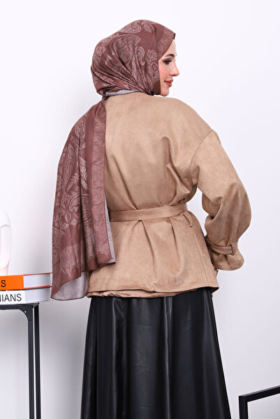 İmajButik Μπουφάν από καστόρι με επένδυση από μινκ και επένδυση από σουέτ