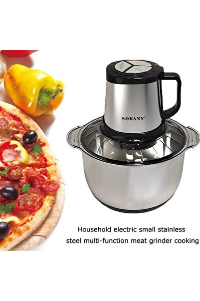 SOKANY Meat Grinder Electric Food Processor Onion Vegetable Garlic Chopper (SK-7015, 800W, 5L)