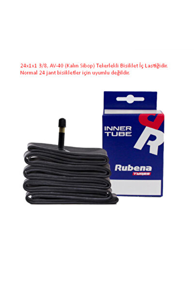 Mitas Rubena 24x1x1 3/8 AV-40 İç Lastik – Tekerlekli Sandalye İçin