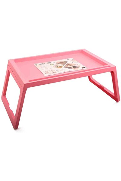 co arma طاولة كمبيوتر محمول بلاستيكية قابلة للطي / صينية إفطار / طاولة قراءة قابلة للطي - وردي