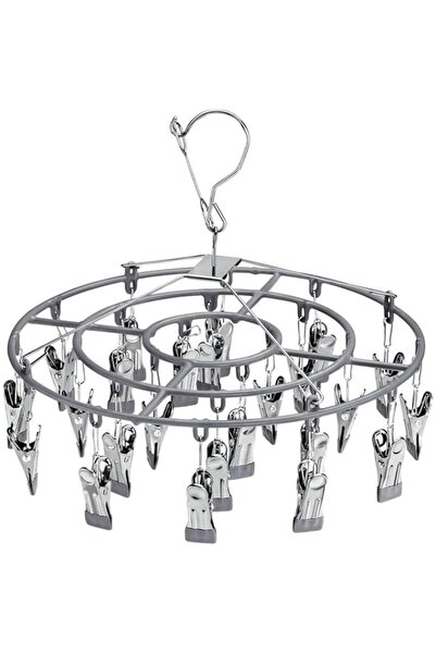 Generic Drying Rack with 24 Clips, Portable Folding Stainless Steel Laundry H...
