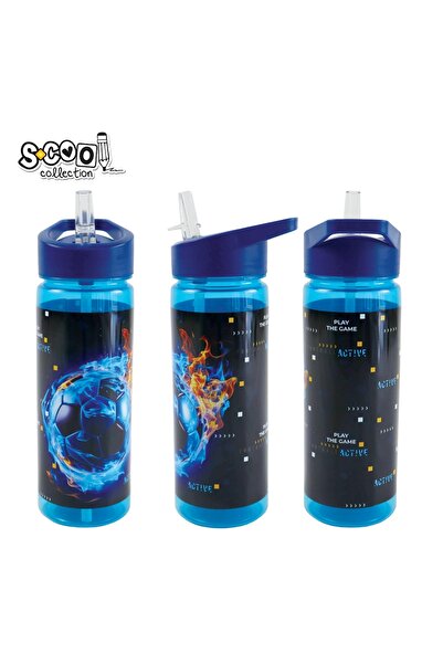 S COOL Sticlă de apă 600 ml, Plastic, cu pai, Ediție limitată, 23x8.5x6.6 cm ...