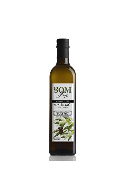 somyağ 0,5 litre akıtmalı kapaklı cam şişede zeytinyağı