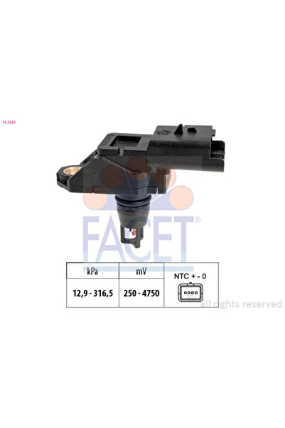 FACET Senzor Presiune Aer Citroen C4 2/C4 Picasso 1 Microbus/C8 Ford C-Max 2/...