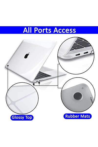 Genrice MacBook Air 13 inch Crystal Clear Case 2020 2019 2018 A2337 M1 A2179 A1932, Plastic Hard