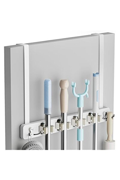 Generic Over the Door Broom Holder, Mop Holder Door Mount, Hanging Broom Hold...