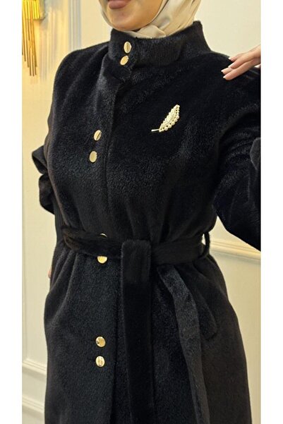 Tebrikler tekstil γυναικείο χειμωνιάτικο κομψό και άνετο γούνινο παλτό μοντέλο G3449