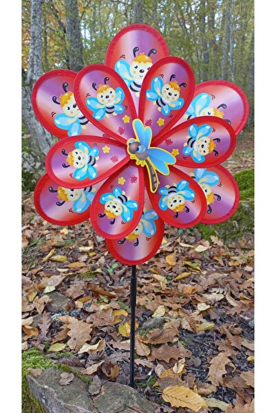 Umut Büyük Boy Rüzgar Gülü - Sevimli Çocuk arı 2 Temalı Rüzgar Gülü Mat ve ca...