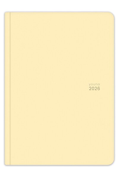 Matt Notebook Youna 2026 Yılı A5 Ajanda 15x21 cm - 12 Aylık - Dikey Tasarım – Sarı