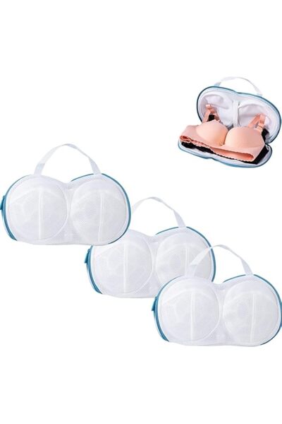 Generic أكياس غسيل حمالة الصدر من خزنة، 3 قطع، أكياس غسيل حمالة الصدر للغسالة، تناسب جميع الأكواب، حمالة صدر مضادة للتشوه