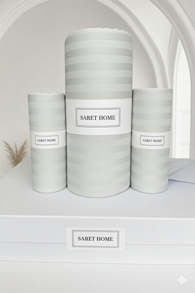 Saret Home طقم ملاءات سرير مزدوجة من القطن الساتان مع ملاءات مرنة، نوع فندقي ...