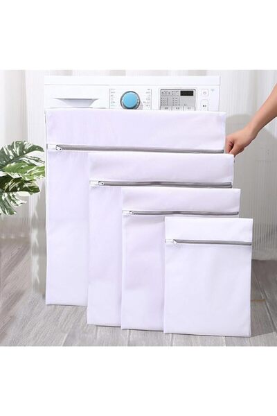 Generic REAXOAL 4Pcs Mesh Laundry Bags Set with Zipper,Lingerie Bags for Washing Delicates,Laundry Bags Mes
