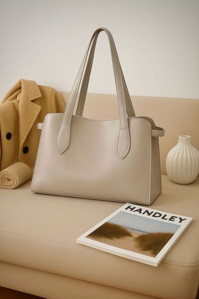 Handley Πολυτελής δερμάτινη τσάντα tote με διπλή λαβή Classic