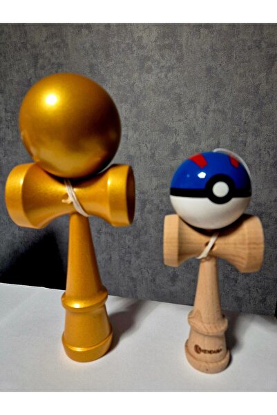 OEM Kendama Profi-BIG XXL USA, Gold +1 small kendama as a gift