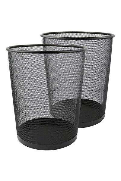 Generic Greenco Small Trash Cans for Home or Office, 2pk, 6 Gallon Black Mesh...
