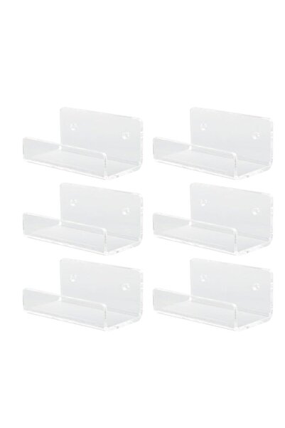 Generic Acrylic Record Holder, Modern Floating Wall Shelves for Living Room Kitchen, Bathroom CD Storage Ra