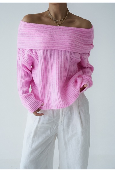 Jose Clothing Γυναικεία εκρού γιακά Madonna βισκόζη απαλή υφή μακρυμάνικη μπλούζα