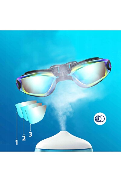 Other Okulary do Pływania Pływackie na Basen ANTI-FOG Gogle POLARYZACJA Filtr UV
