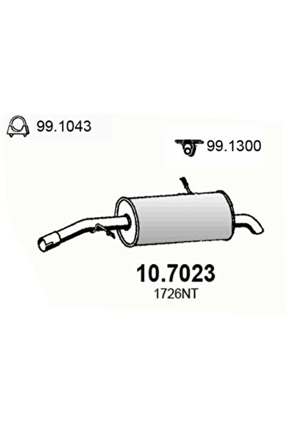 ASSO Toba Esapament Finala Citroen C2/C3 1