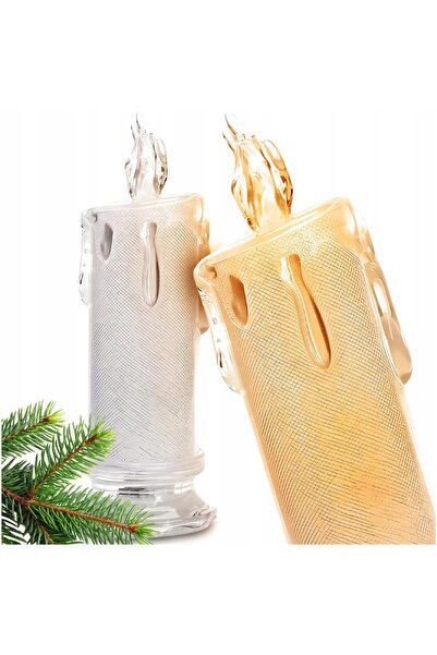 Other ŚWIECA LED WKŁAD DO ZNICZY ŚWIECZKA NA BATERIE 18CM CIEPŁY BROKATOWA