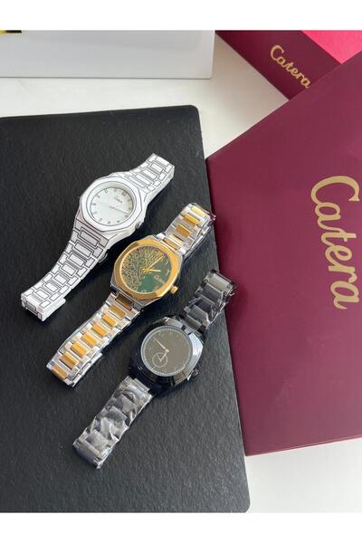 catera مجموعة مكونة من 3 ساعات رجالية ماركة كاتيرا