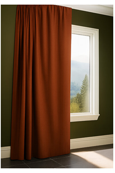 Perde Pendik Kiremit Blackout Perde | Güneş Geçirmez Pilesiz Perde, Işık Geçi...