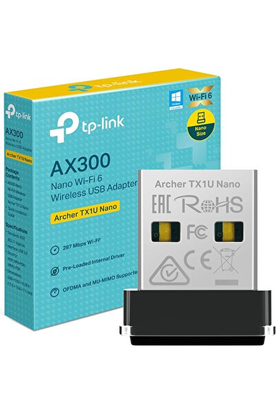 TP-LINK محول آرتشر TX1U نانو USB واي فاي، واي فاي 6 AX300، التوصيل والتشغيل، ...