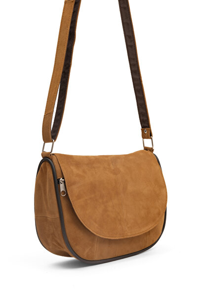 fubileather Genuine Leather Suede Midi Daily Women's Shoulder Bag