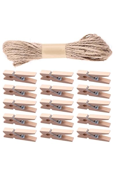 Generic Tanstic 101Pcs Natural Wooden Clothespins Kit, Mini Clothes Pins Phot...