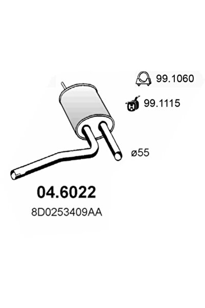 ASSO Toba Esapamet Intermediara Audi A4 B5/A4 B6
